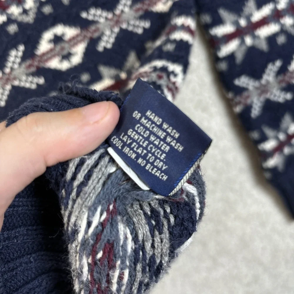 VINTAGE Liberty Sweater Adult‎ Large Multicolor Geometric Holiday USA Made READ